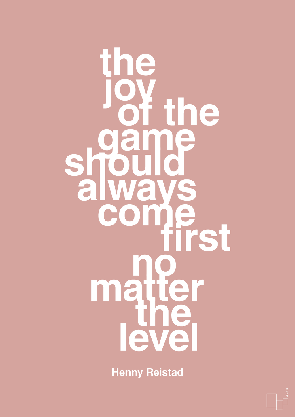 plakat: the joy of the game should always come first no matter the level - bubble shell-Håndbold-A1two3