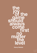 plakat: the joy of the game should always come first no matter the level - cider spice-Håndbold-A1two3