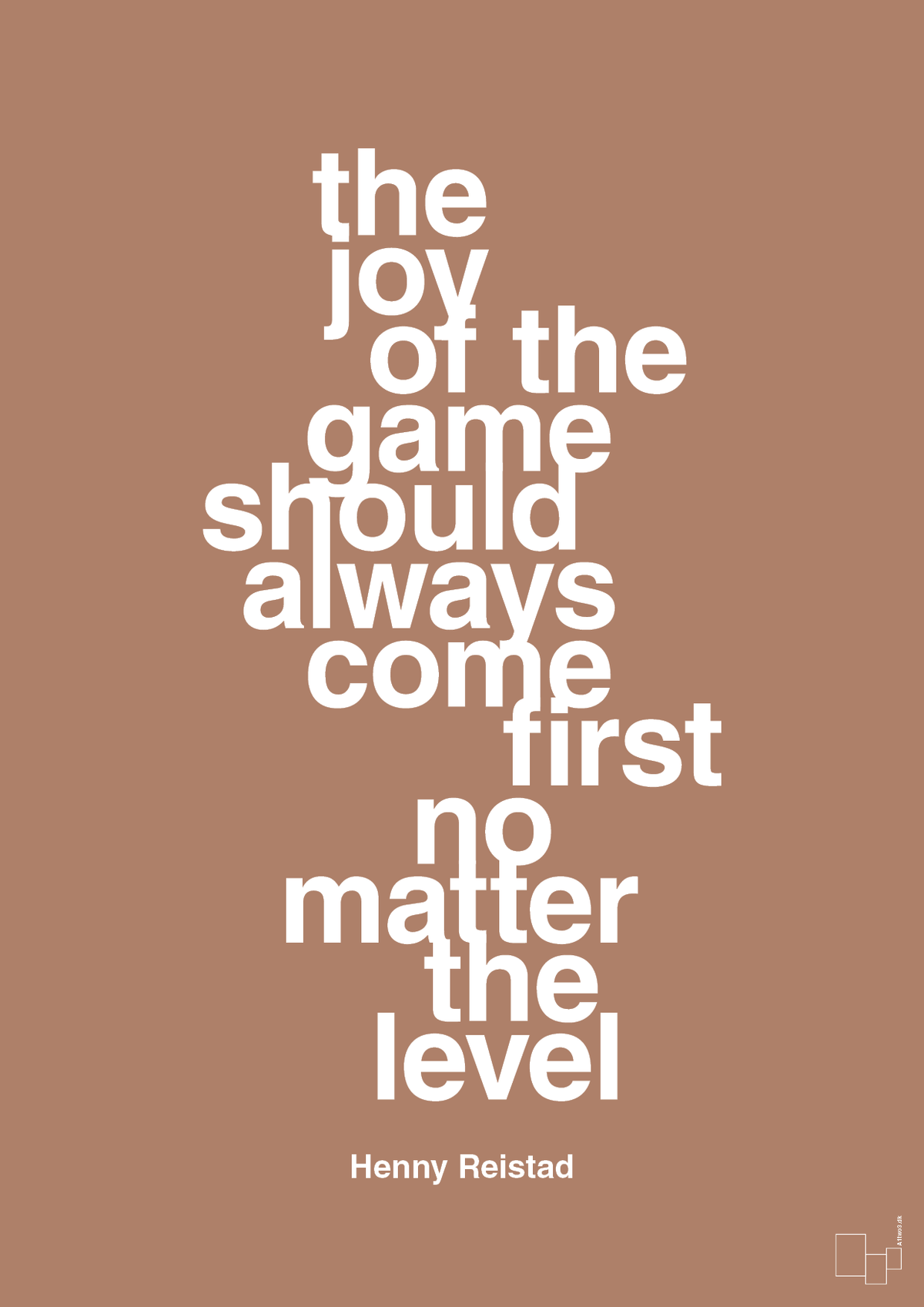 plakat: the joy of the game should always come first no matter the level - cider spice-Håndbold-A1two3