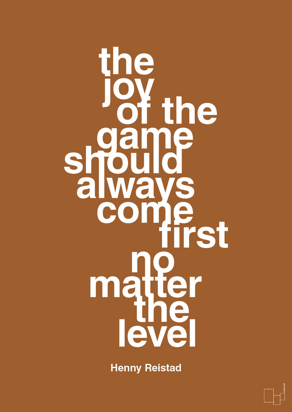 plakat: the joy of the game should always come first no matter the level - cognac-Håndbold-A1two3