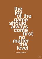plakat: the joy of the game should always come first no matter the level - cognac-Håndbold-A1two3