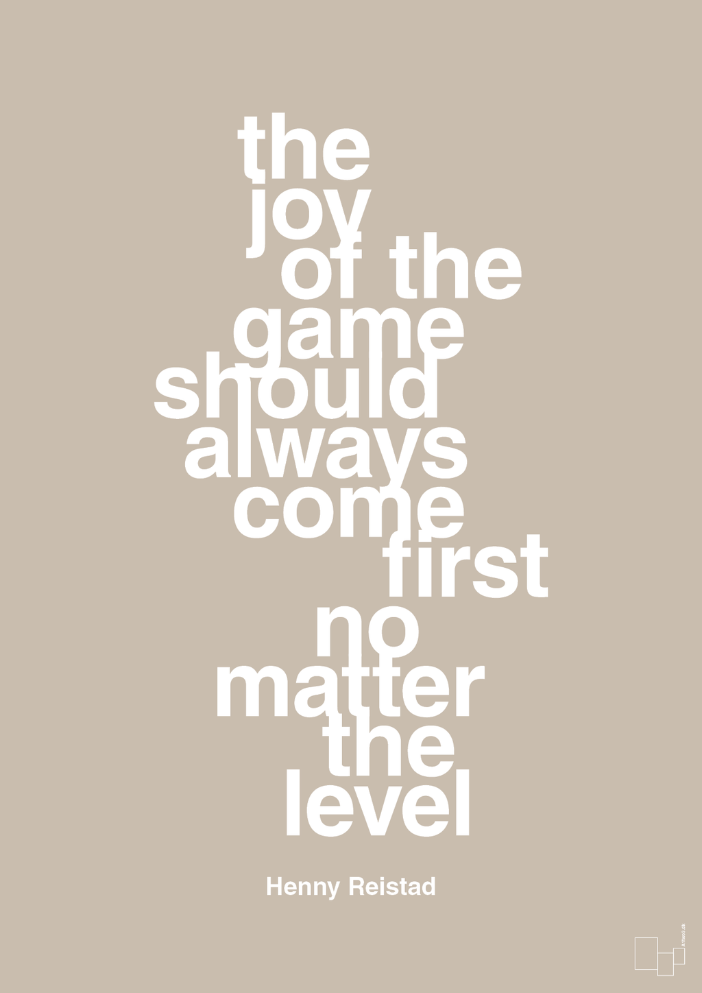 plakat: the joy of the game should always come first no matter the level - creamy mushroom-Håndbold-A1two3