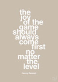 plakat: the joy of the game should always come first no matter the level - creamy mushroom-Håndbold-A1two3