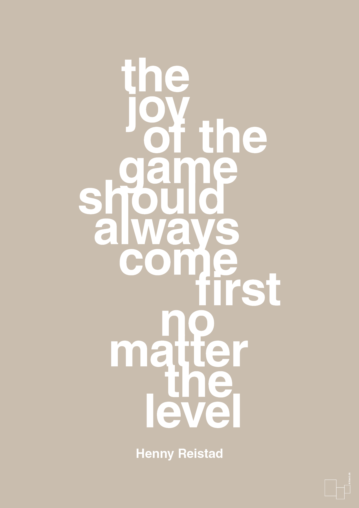 plakat: the joy of the game should always come first no matter the level - creamy mushroom-Håndbold-A1two3