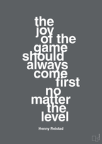 plakat: the joy of the game should always come first no matter the level - graphic charcoal-Håndbold-A1two3