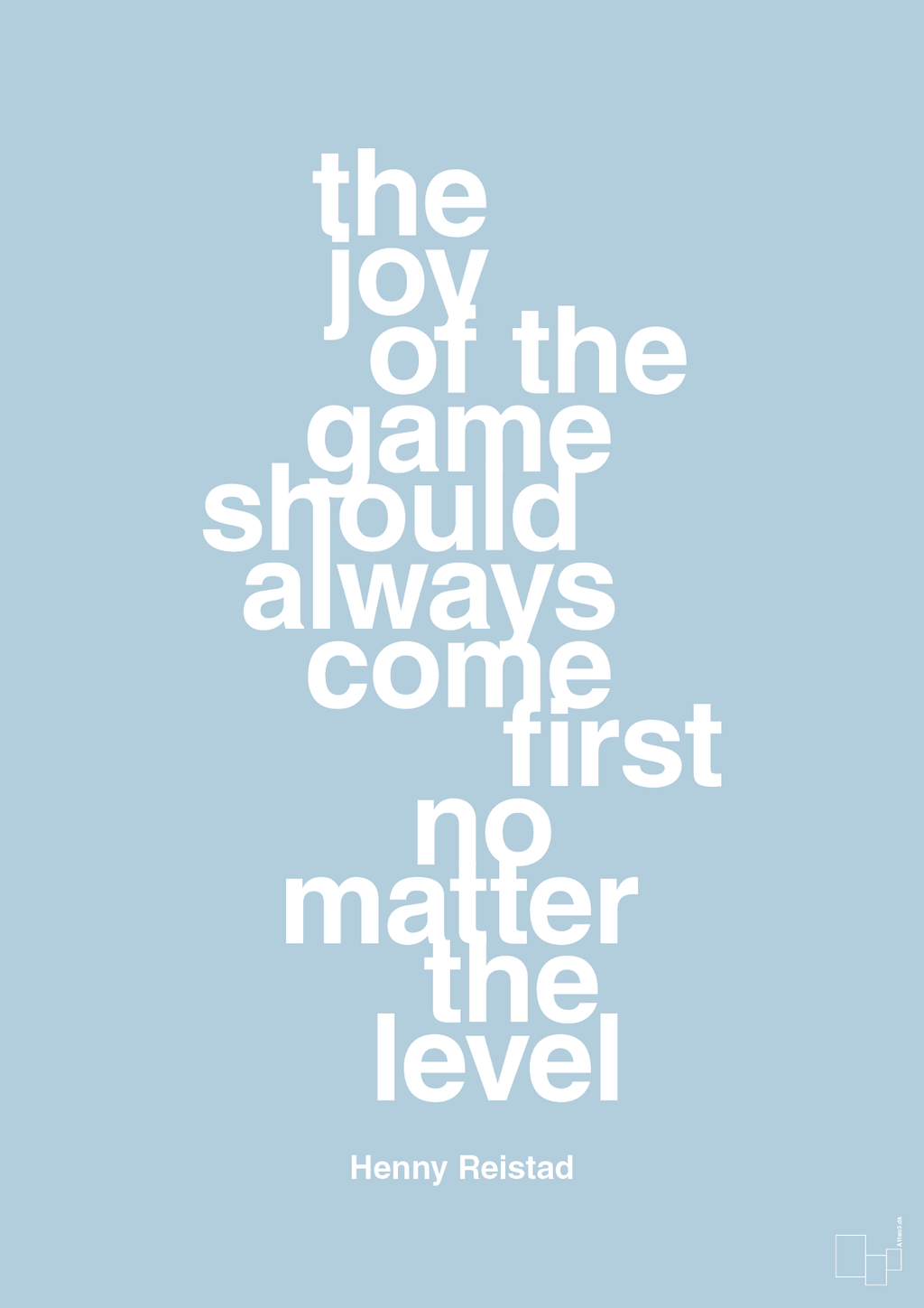 plakat: the joy of the game should always come first no matter the level - heavenly blue-Håndbold-A1two3