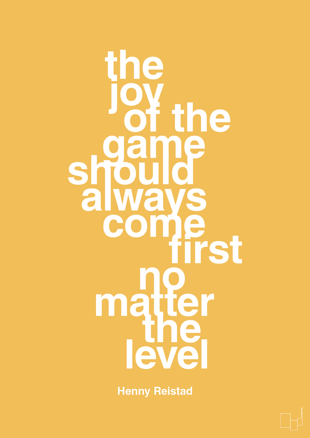 plakat: the joy of the game should always come first no matter the level - honeycomb-Håndbold-A1two3