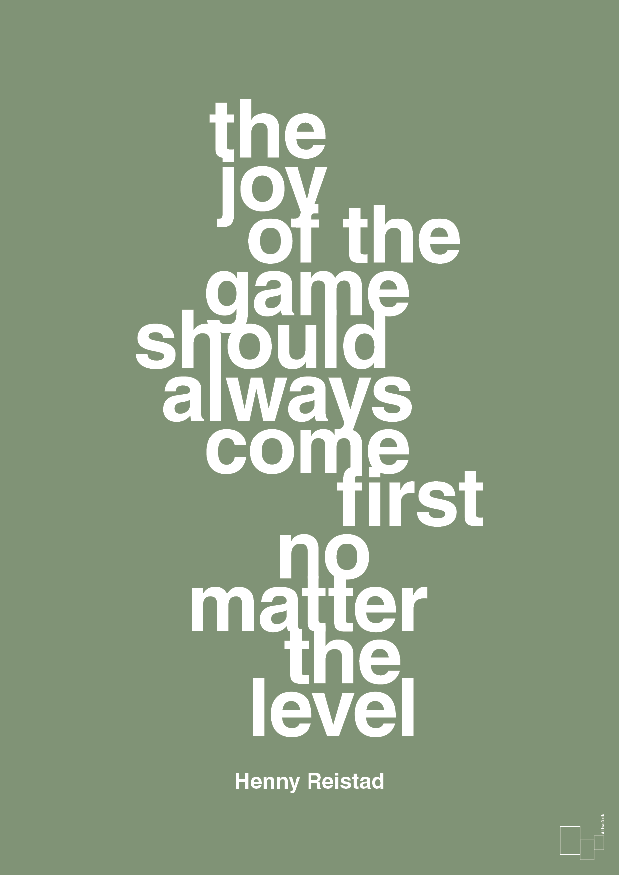 plakat: the joy of the game should always come first no matter the level - jade-Håndbold-A1two3