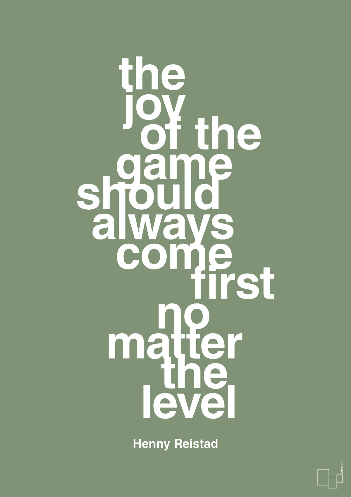 plakat: the joy of the game should always come first no matter the level - jade-Håndbold-A1two3