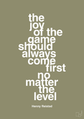 plakat: the joy of the game should always come first no matter the level - misty forrest-Håndbold-A1two3
