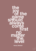 plakat: the joy of the game should always come first no matter the level - plum-Håndbold-A1two3