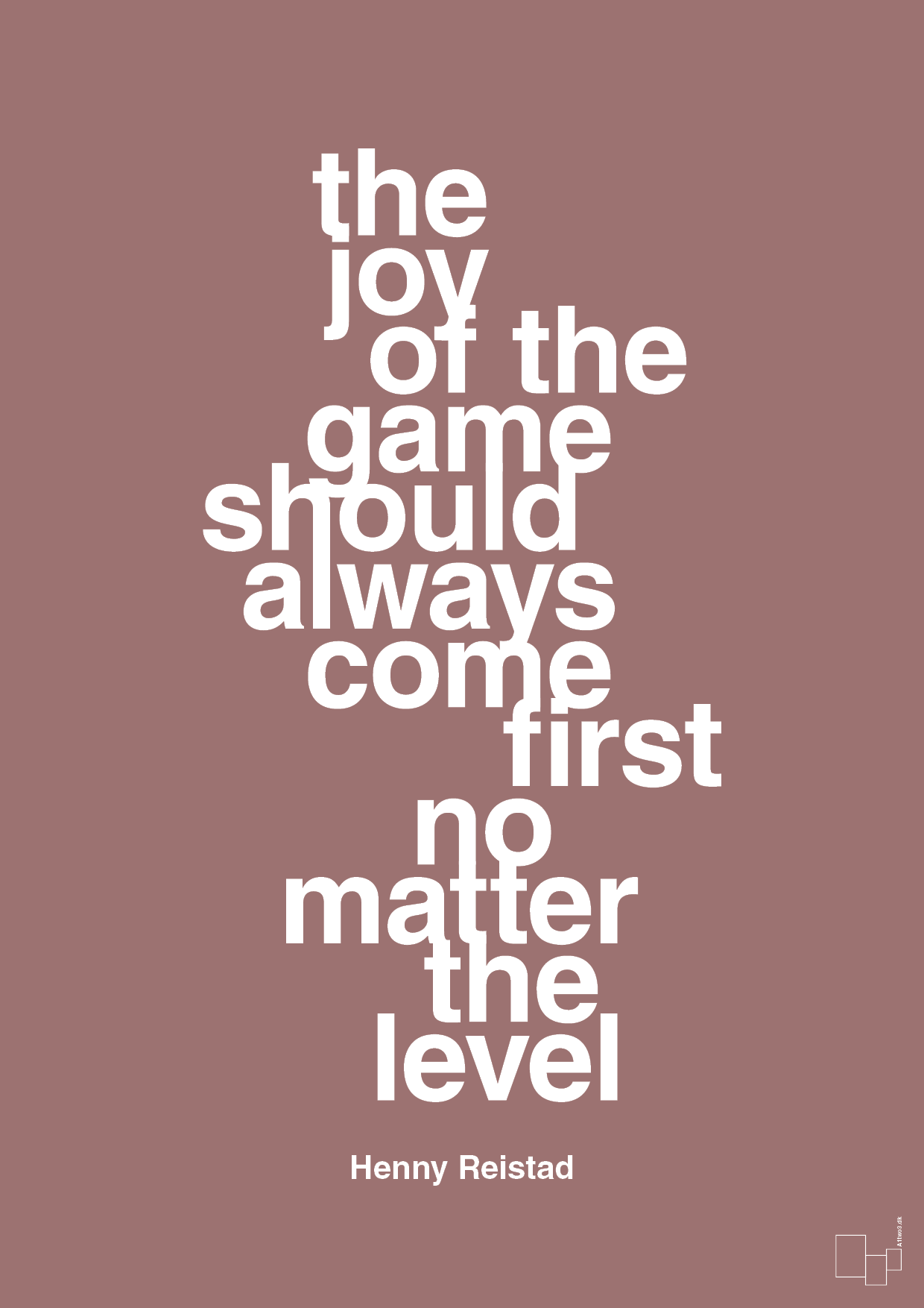 plakat: the joy of the game should always come first no matter the level - plum-Håndbold-A1two3