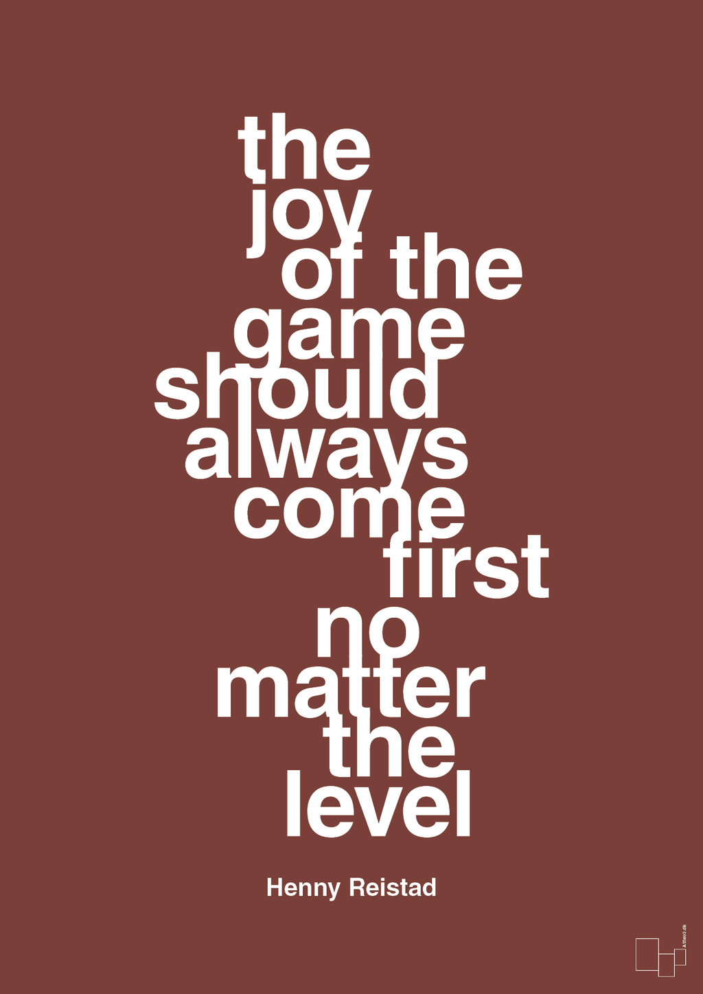 plakat: the joy of the game should always come first no matter the level - red pepper-Håndbold-A1two3