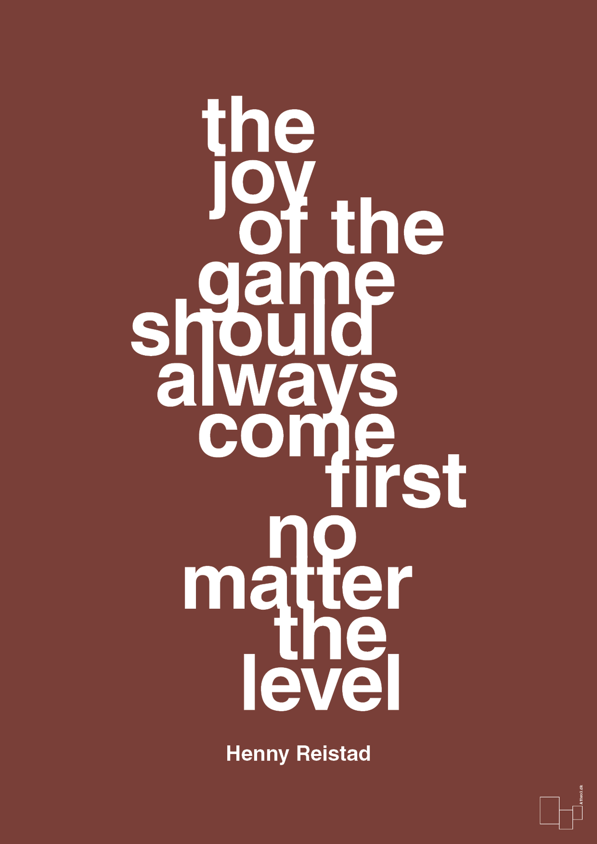 plakat: the joy of the game should always come first no matter the level - red pepper-Håndbold-A1two3