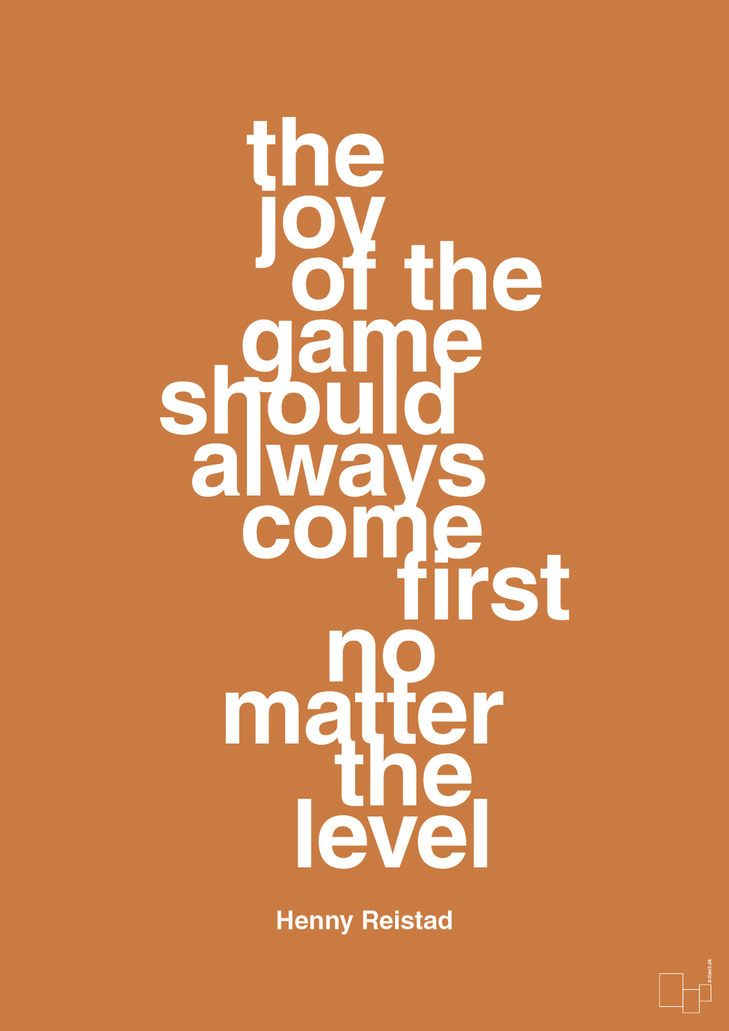 plakat: the joy of the game should always come first no matter the level - rumba orange-Håndbold-A1two3