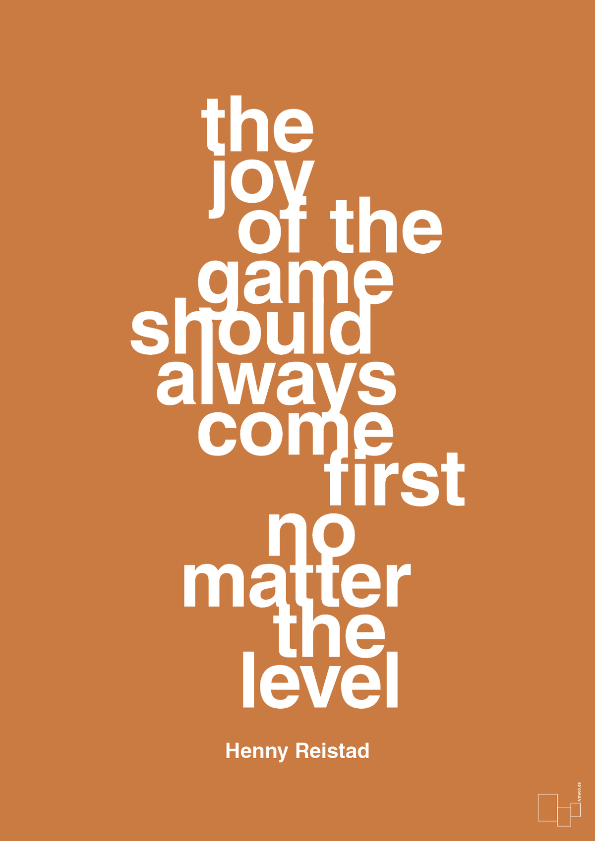 plakat: the joy of the game should always come first no matter the level - rumba orange-Håndbold-A1two3