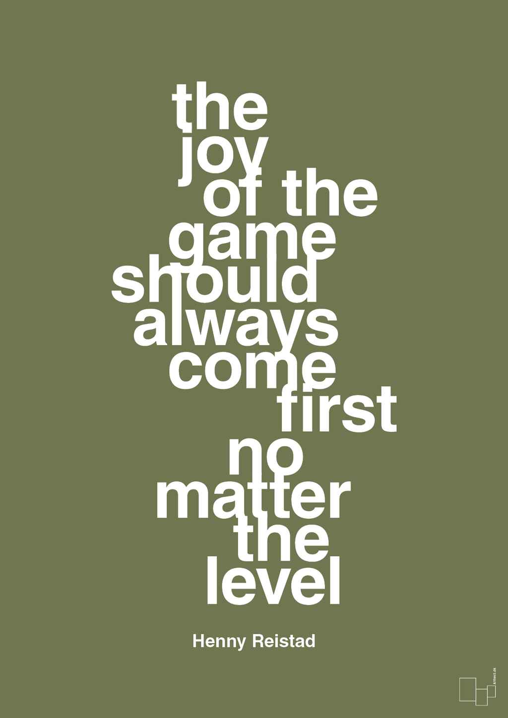 plakat: the joy of the game should always come first no matter the level - secret meadow-Håndbold-A1two3