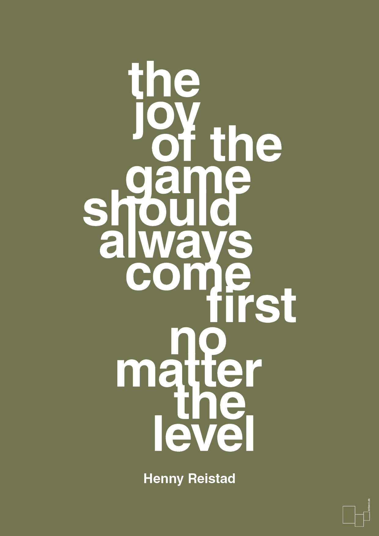 plakat: the joy of the game should always come first no matter the level - secret meadow-Håndbold-A1two3