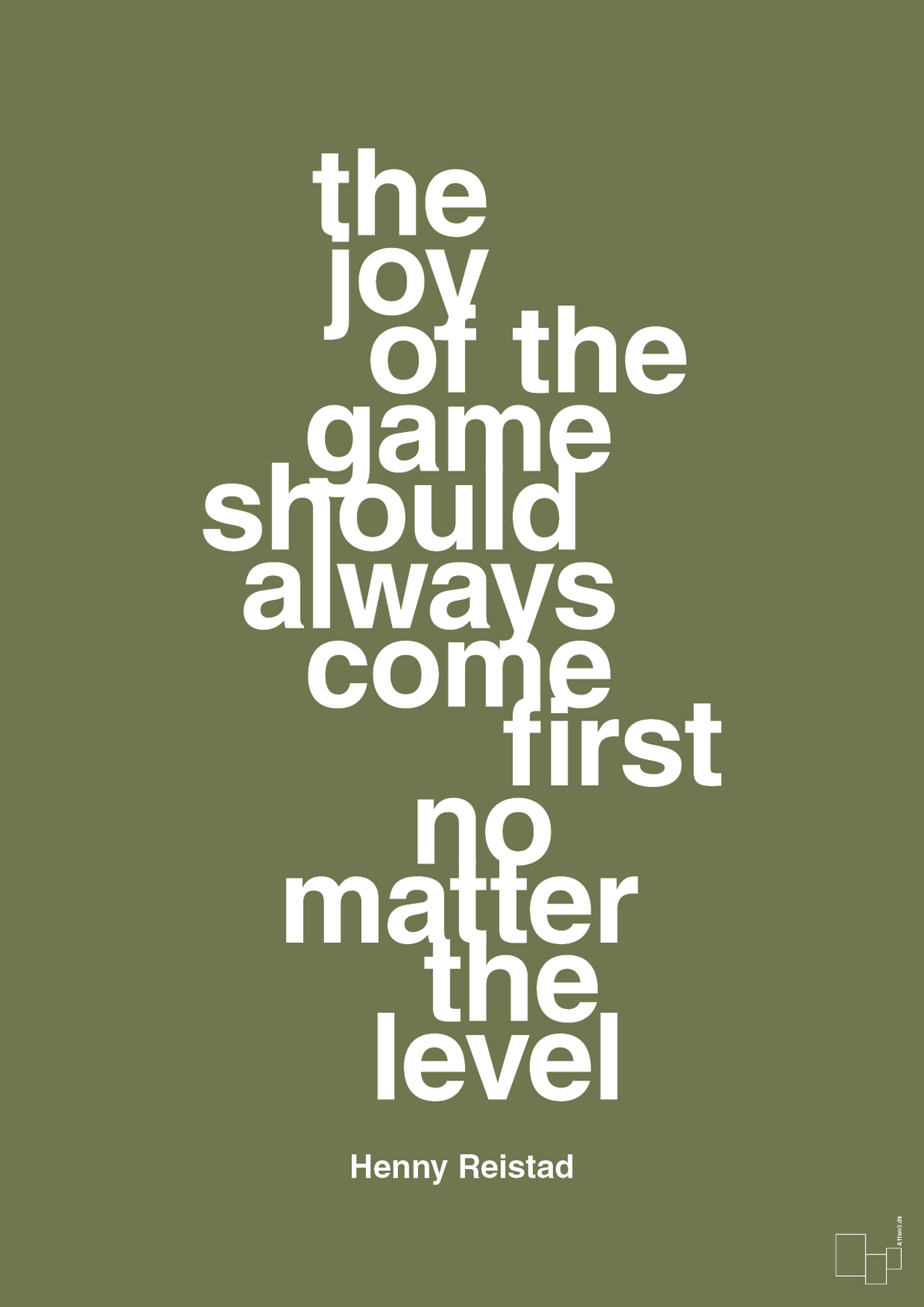 plakat: the joy of the game should always come first no matter the level - secret meadow-Håndbold-A1two3