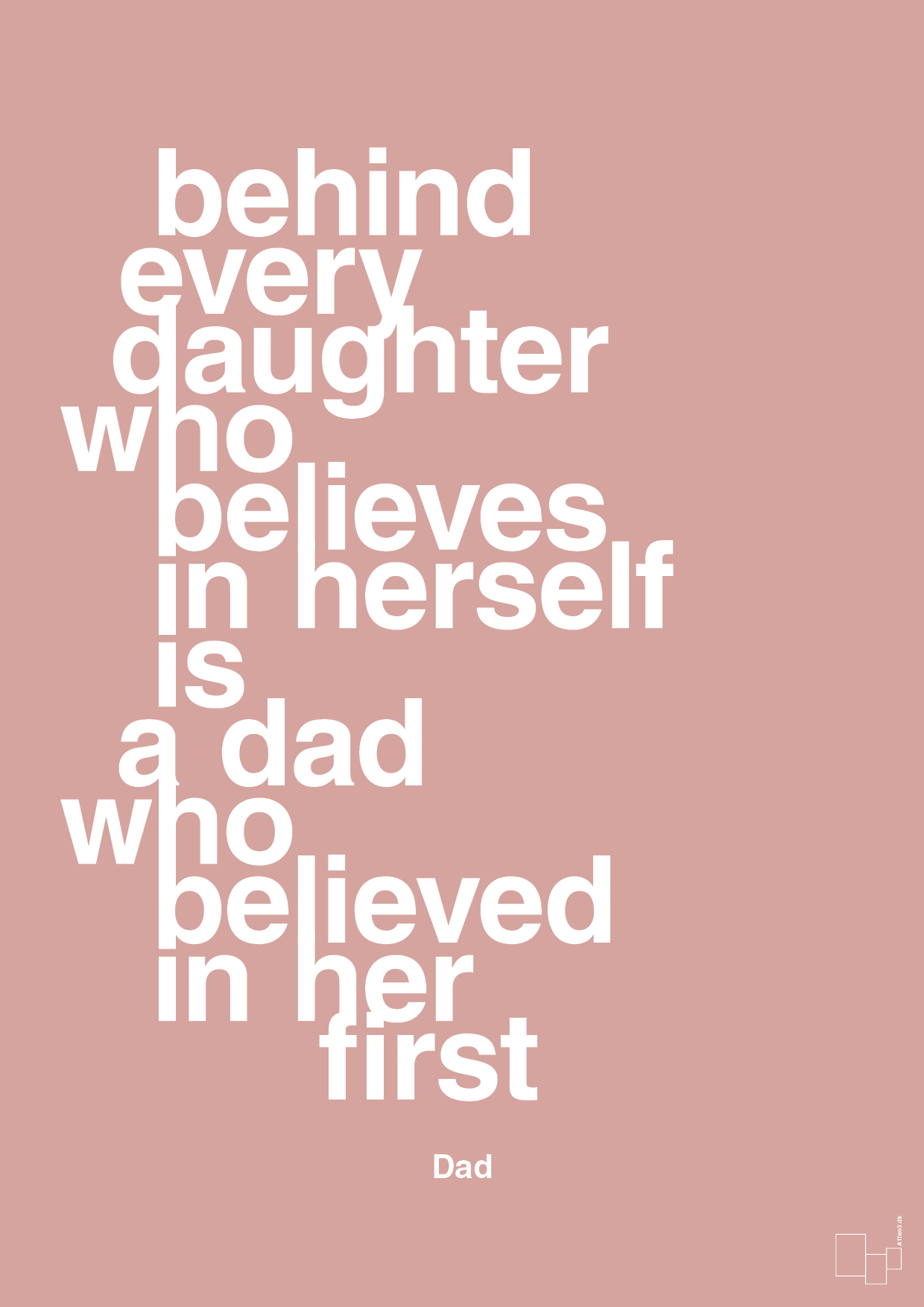 plakat: behind every daughter who believes in herself is a dad who believed in her first - bubble shell-Far-A1two3