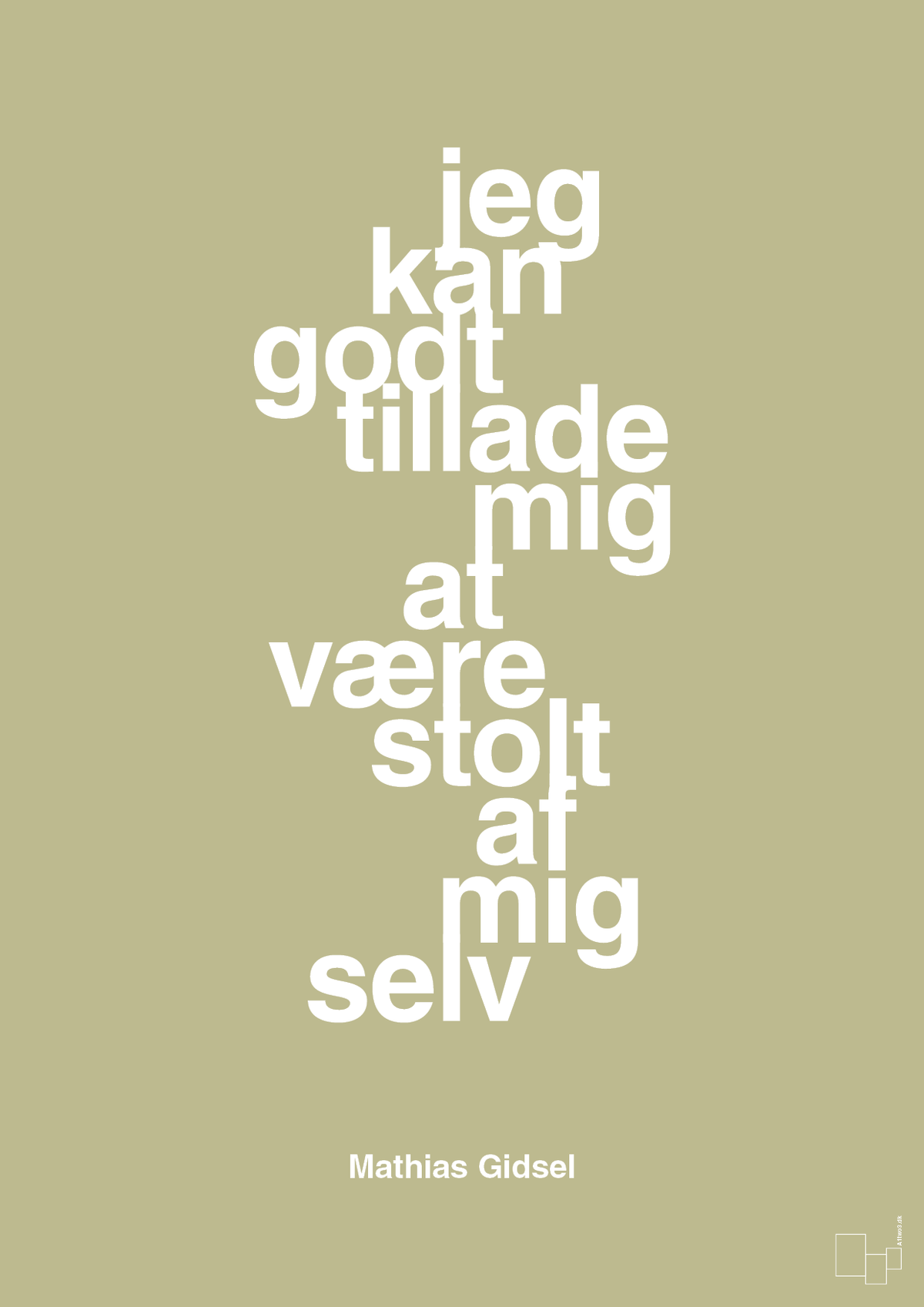 plakat: jeg kan godt tillade mig at være stolt af mig selv - back to nature-Håndbold-A1two3