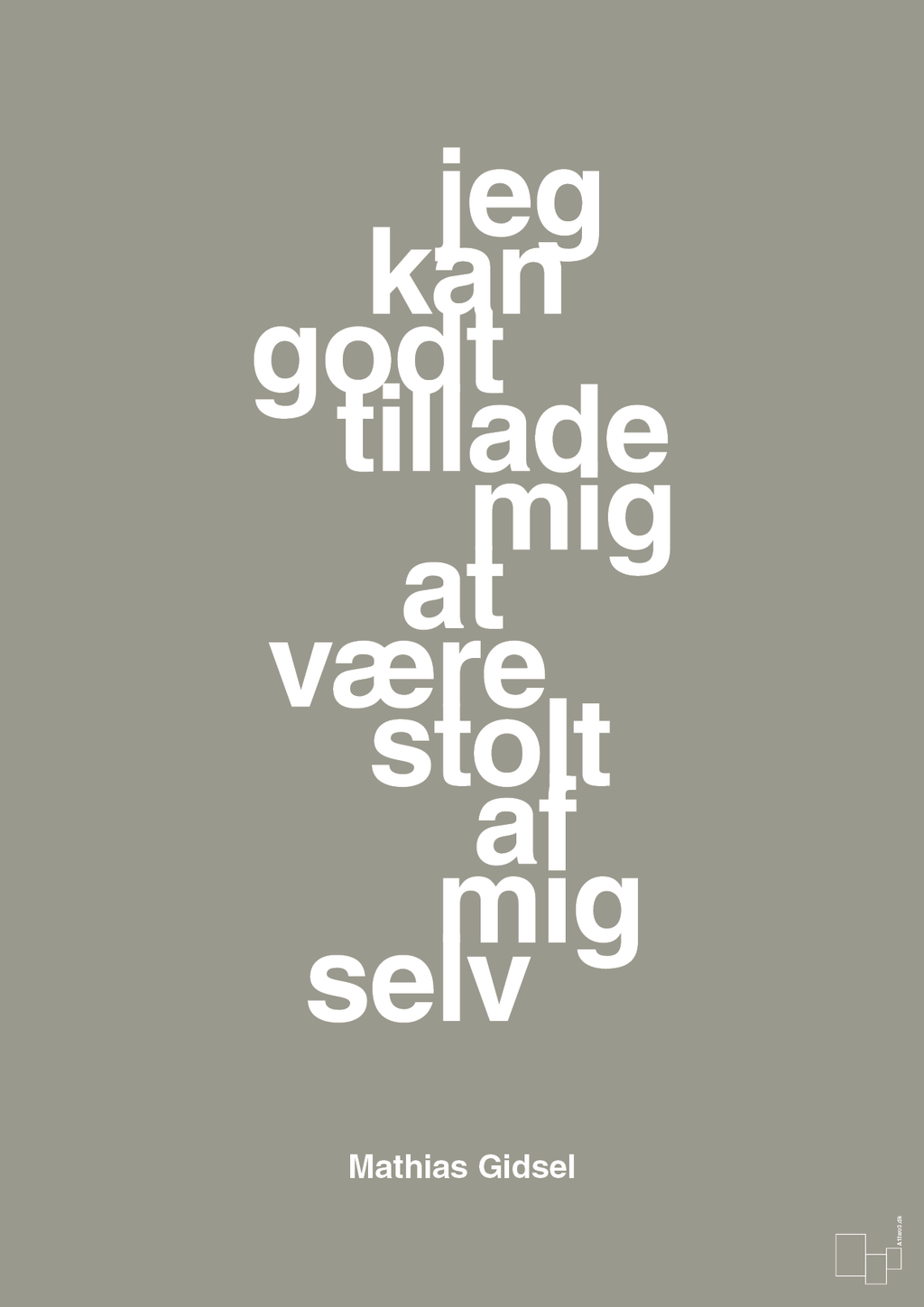plakat: jeg kan godt tillade mig at være stolt af mig selv - battleship gray-Håndbold-A1two3