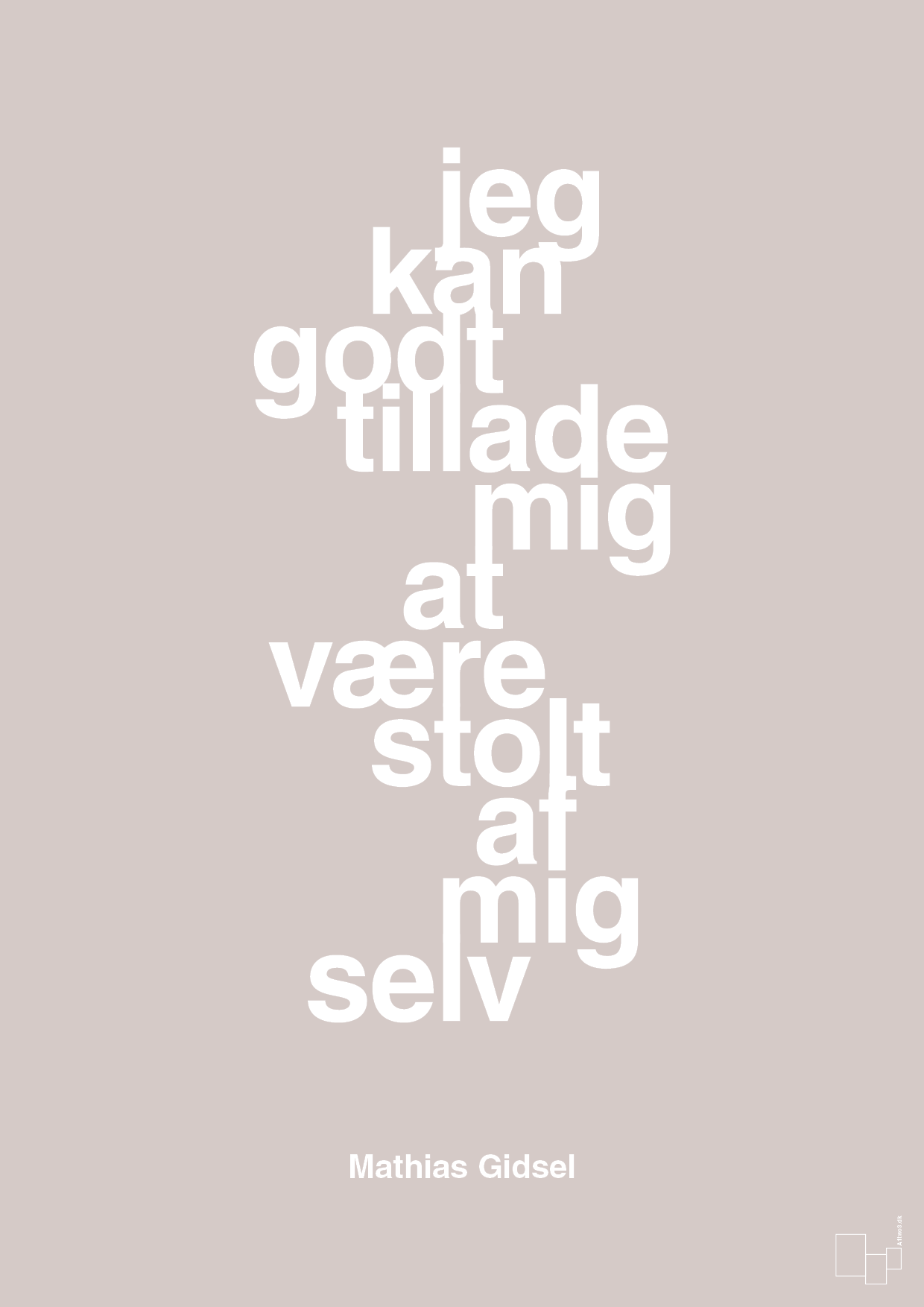 plakat: jeg kan godt tillade mig at være stolt af mig selv - broken beige-Håndbold-A1two3
