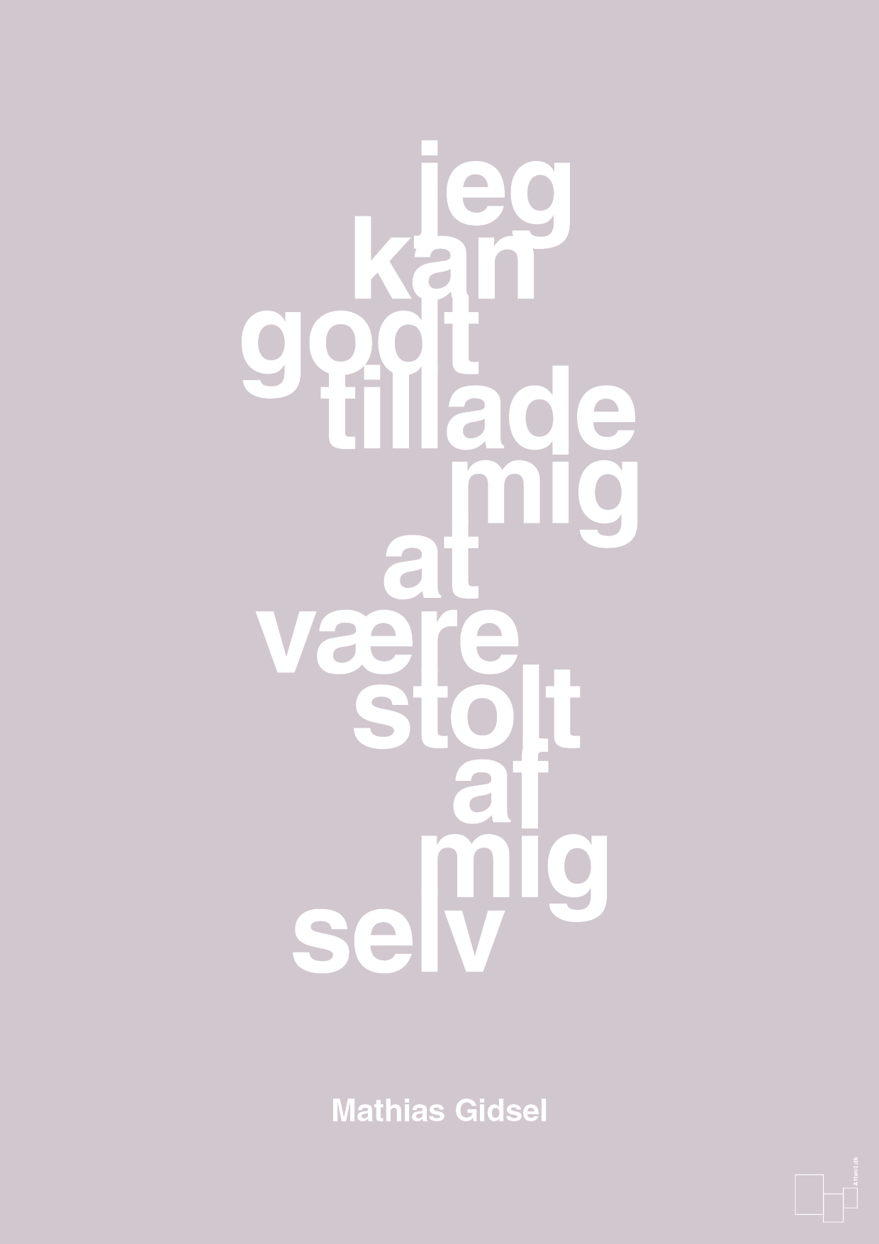 plakat: jeg kan godt tillade mig at være stolt af mig selv - dusty lilac-Håndbold-A1two3