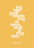plakat: jeg kan godt tillade mig at være stolt af mig selv - honeycomb-Håndbold-A1two3