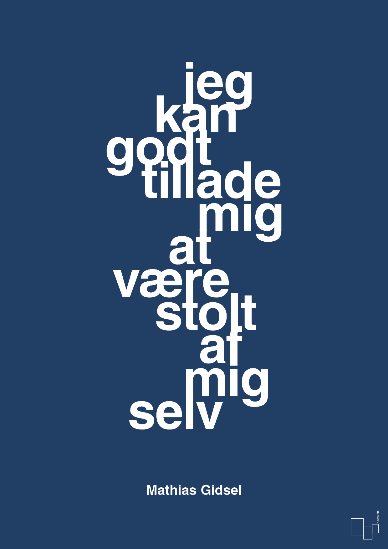 plakat: jeg kan godt tillade mig at være stolt af mig selv - lapis blue-Håndbold-A1two3