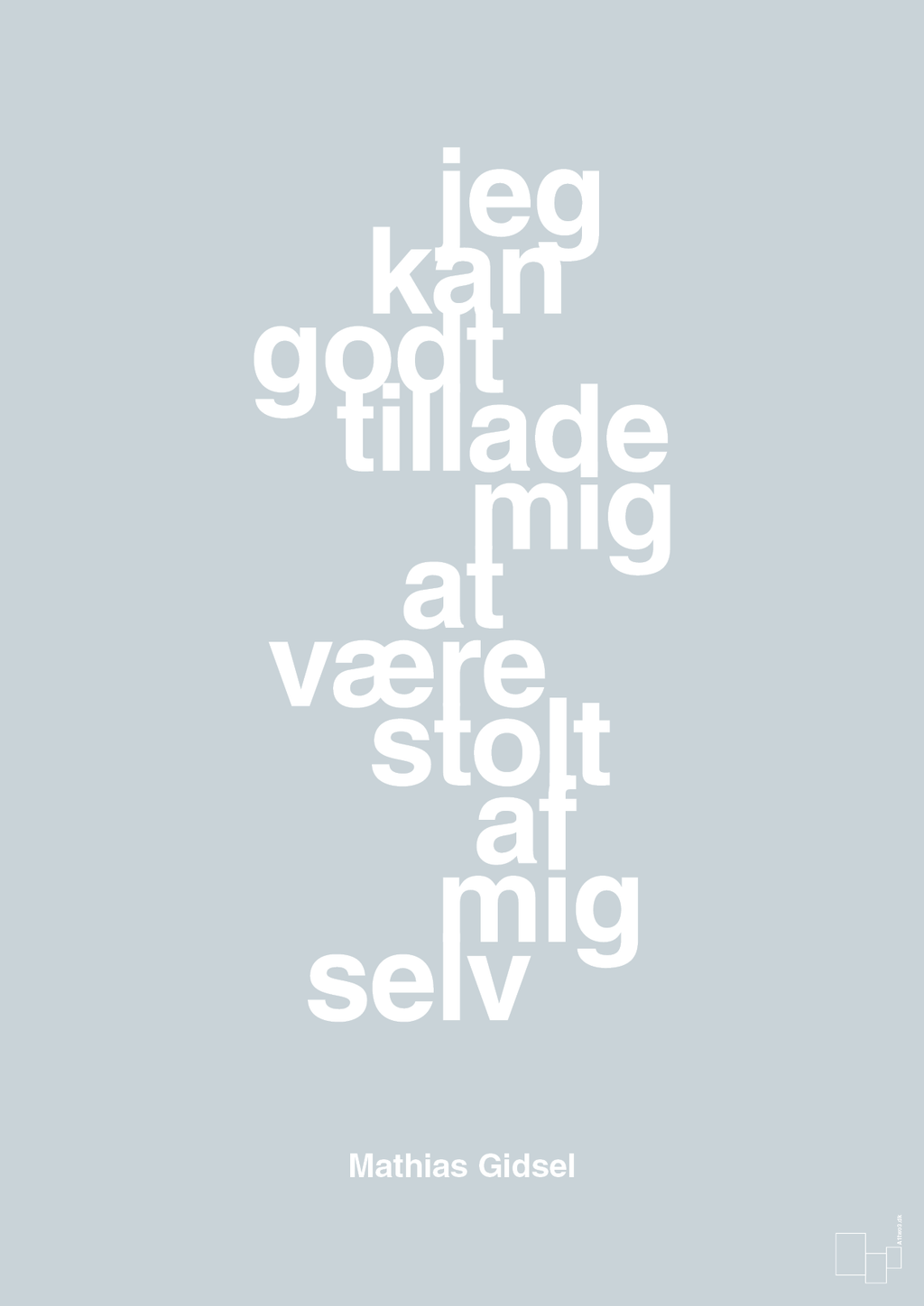 plakat: jeg kan godt tillade mig at være stolt af mig selv - light drizzle-Håndbold-A1two3