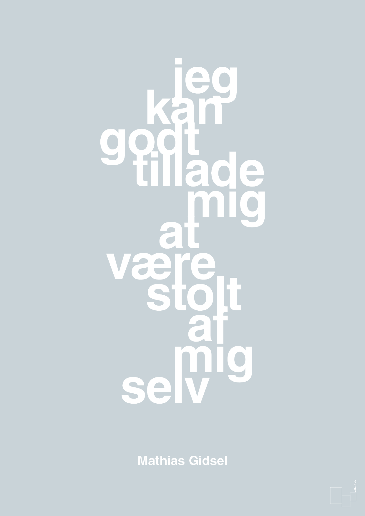 plakat: jeg kan godt tillade mig at være stolt af mig selv - light drizzle-Håndbold-A1two3