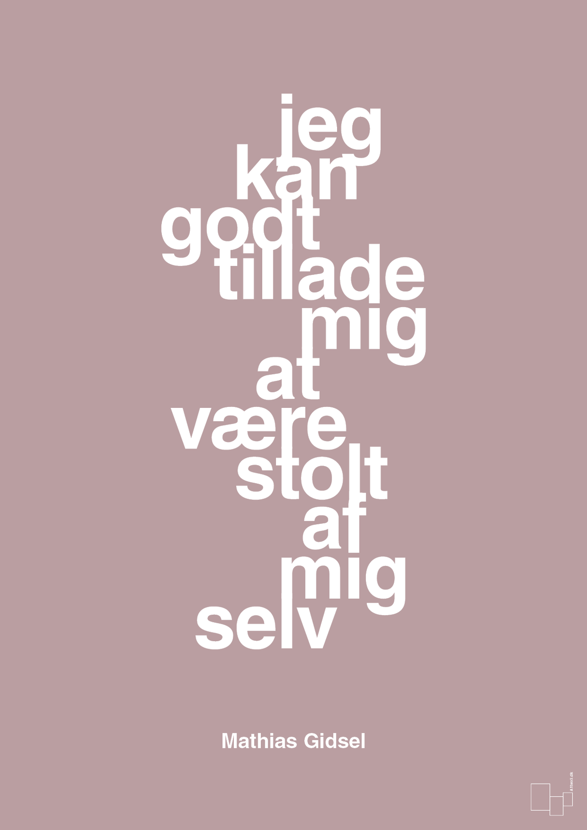 plakat: jeg kan godt tillade mig at være stolt af mig selv - light rose-Håndbold-A1two3