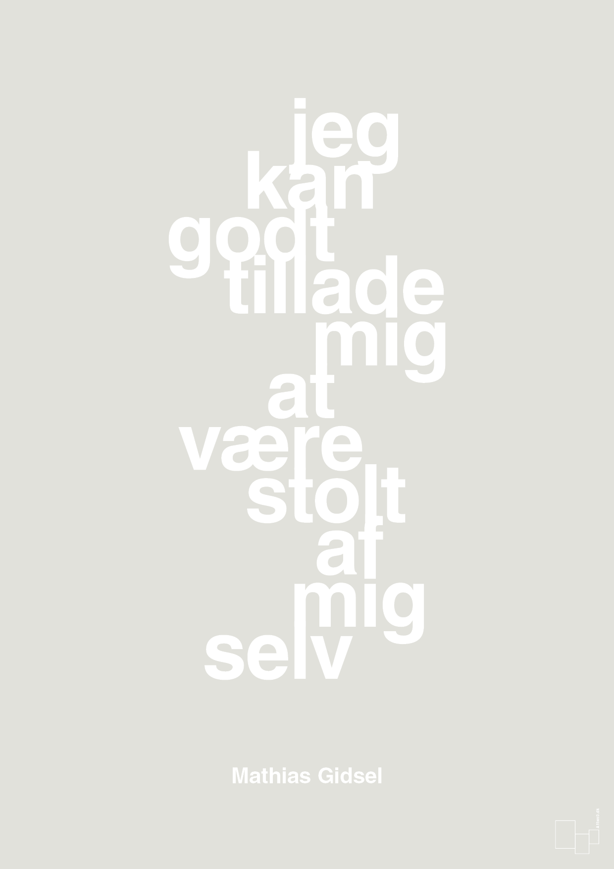 plakat: jeg kan godt tillade mig at være stolt af mig selv - painters white-Håndbold-A1two3