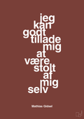 plakat: jeg kan godt tillade mig at være stolt af mig selv - red pepper-Håndbold-A1two3