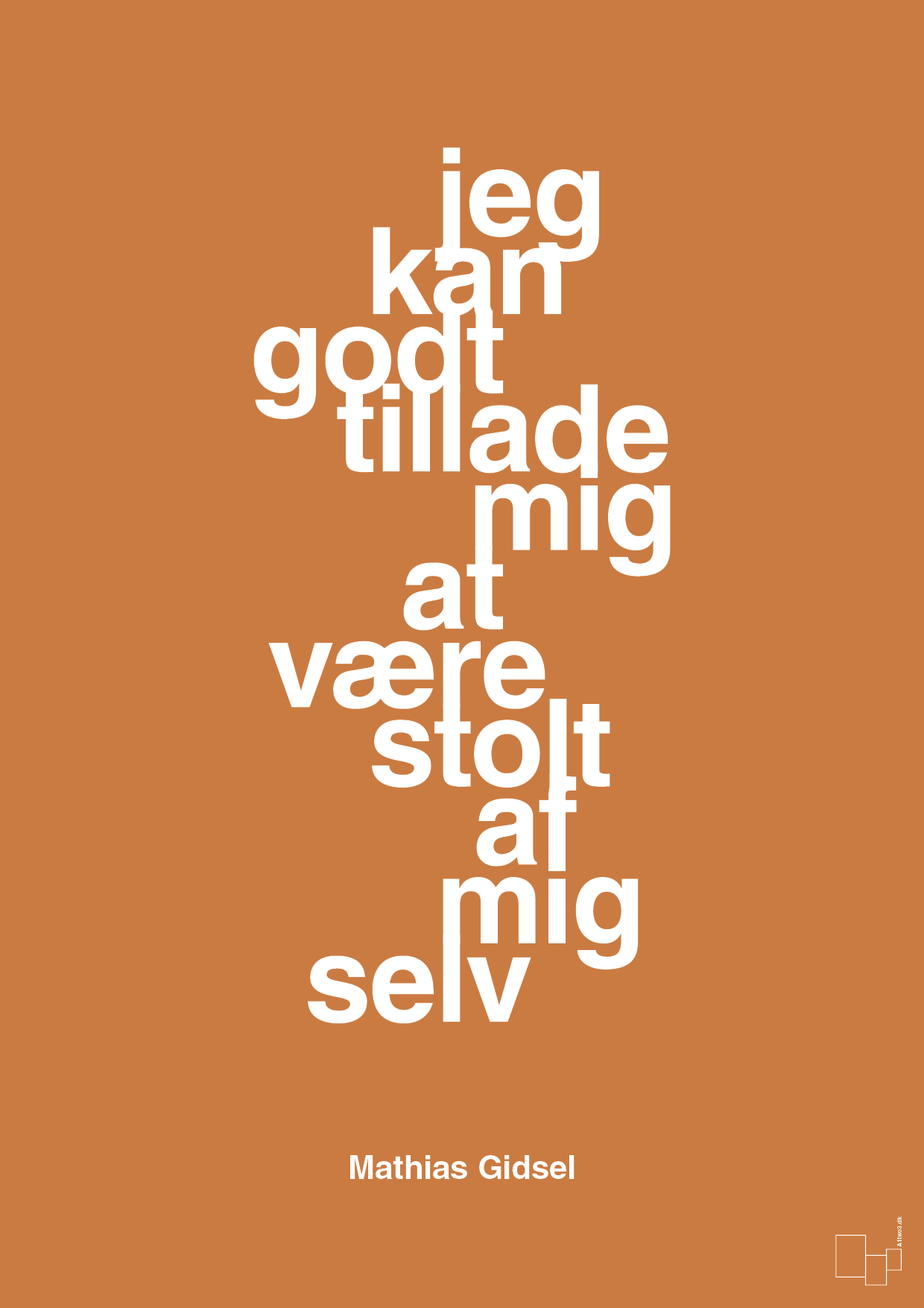 plakat: jeg kan godt tillade mig at være stolt af mig selv - rumba orange-Håndbold-A1two3