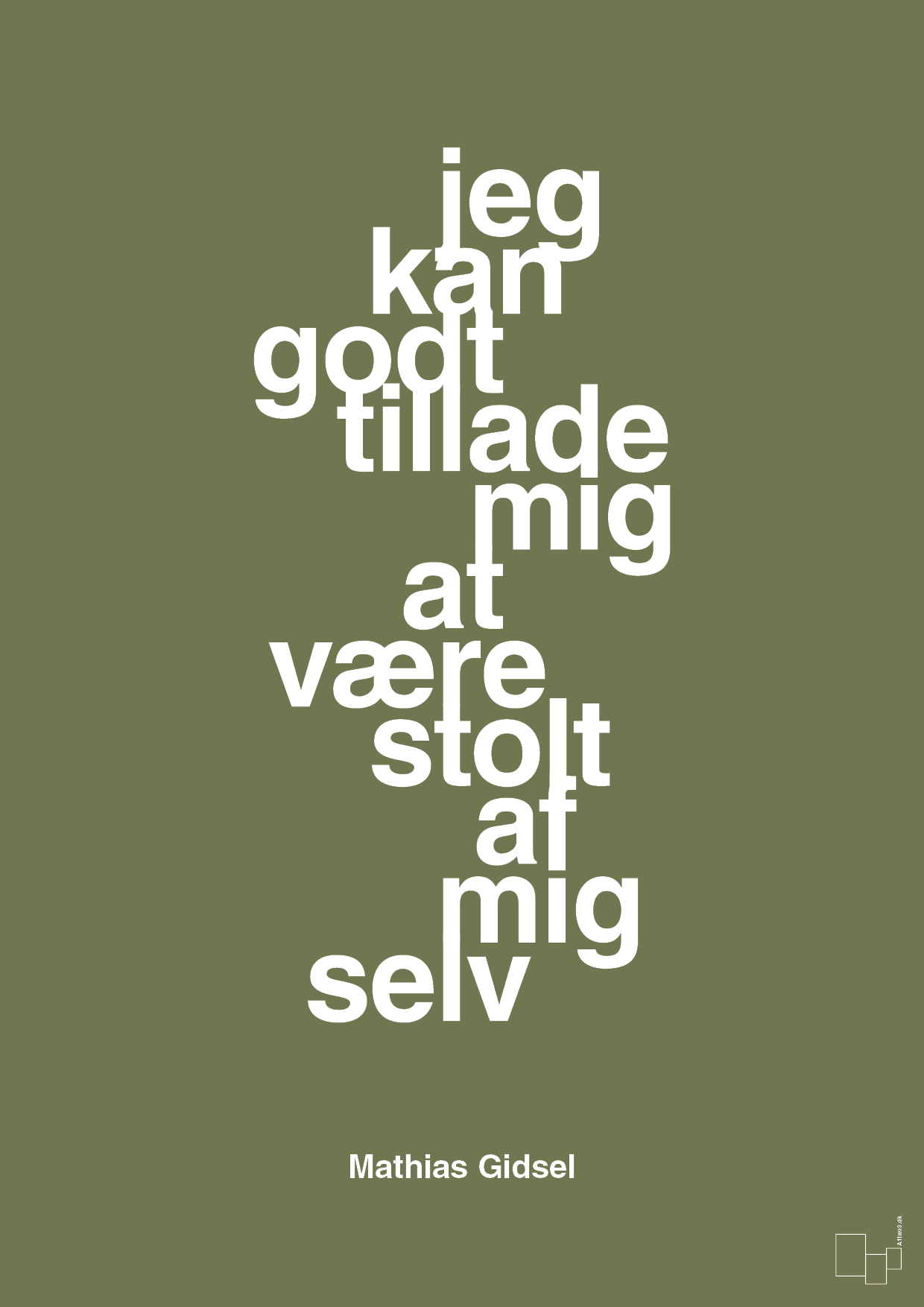plakat: jeg kan godt tillade mig at være stolt af mig selv - secret meadow-Håndbold-A1two3