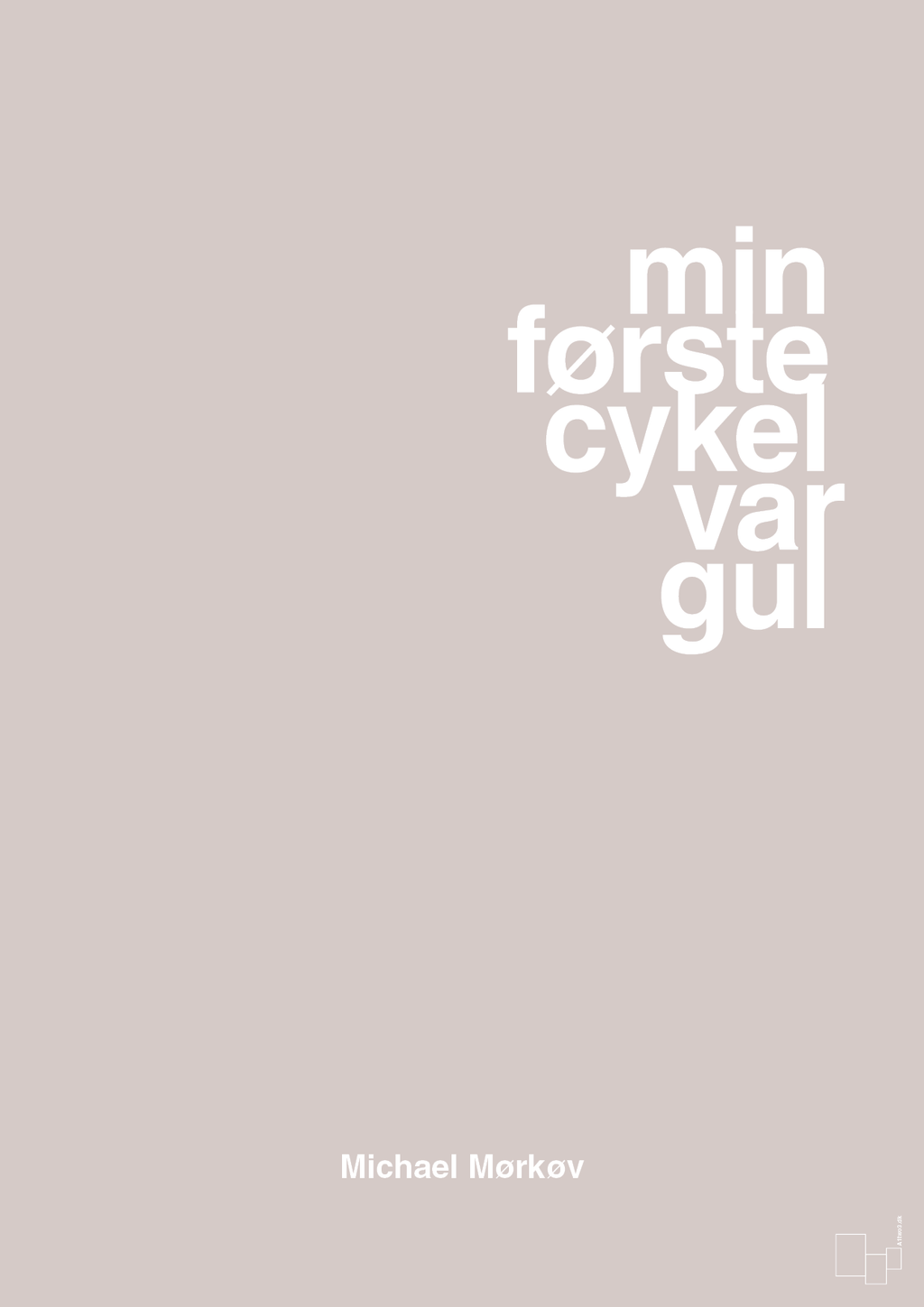 plakat: min første cykel var gul - broken beige-Cykling-A1two3