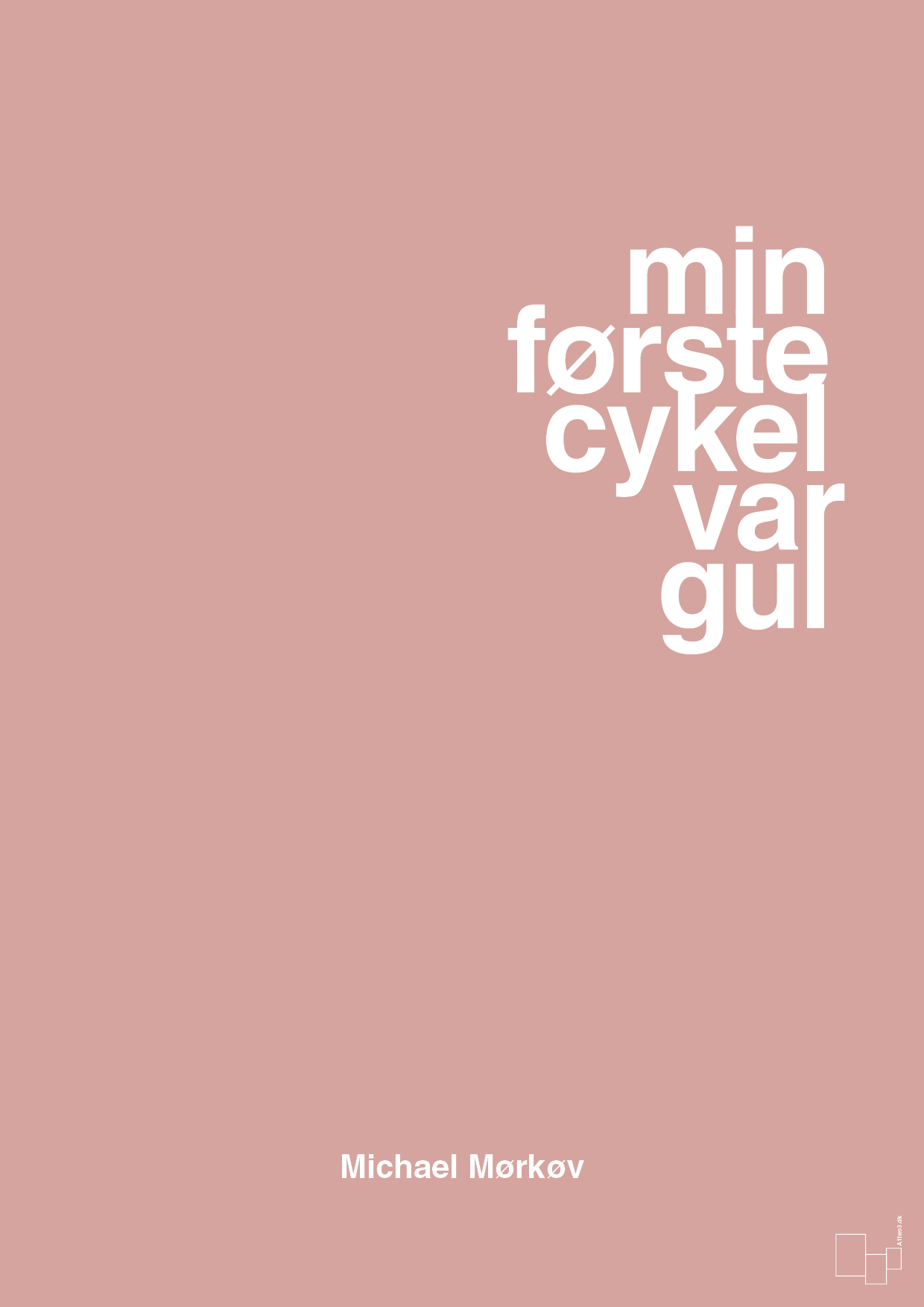 plakat: min første cykel var gul - bubble shell-Cykling-A1two3