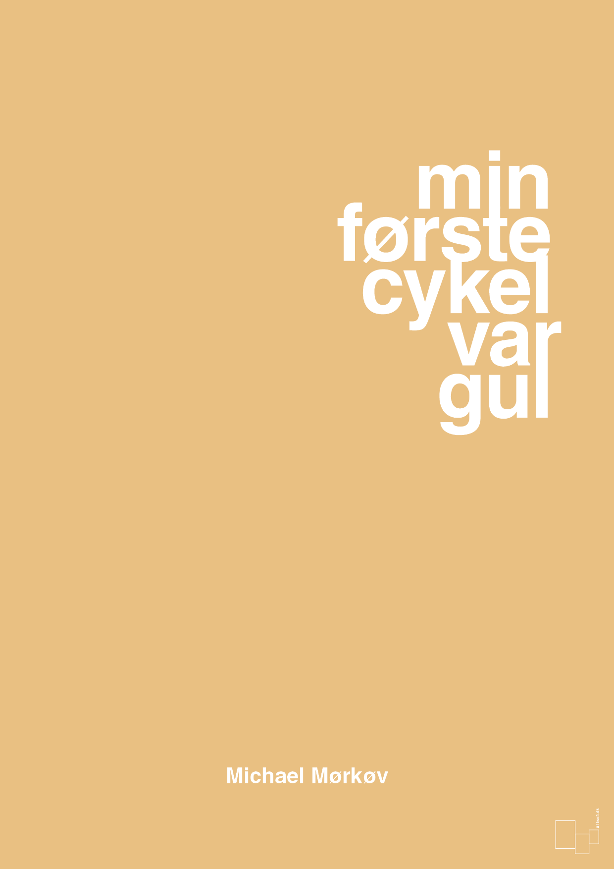 plakat: min første cykel var gul - charismatic-Cykling-A1two3