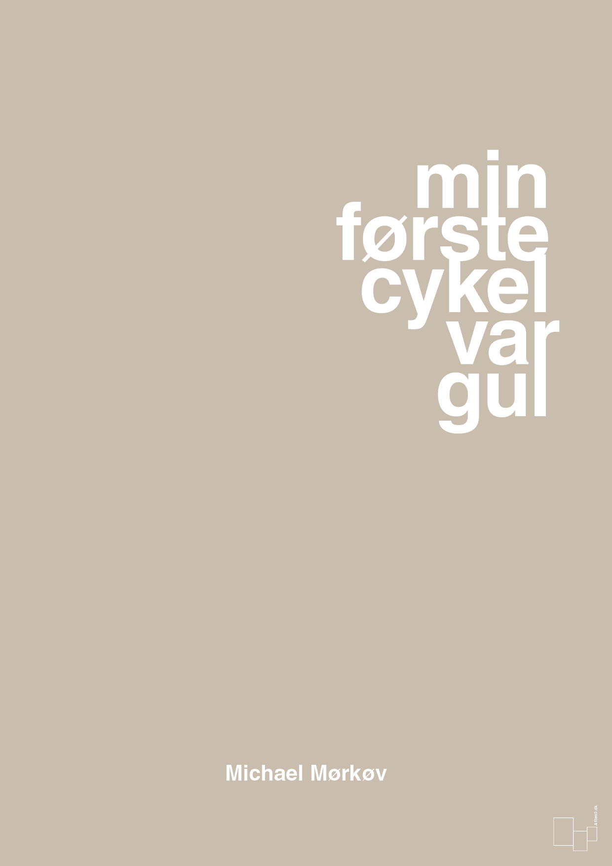 plakat: min første cykel var gul - creamy mushroom-Cykling-A1two3