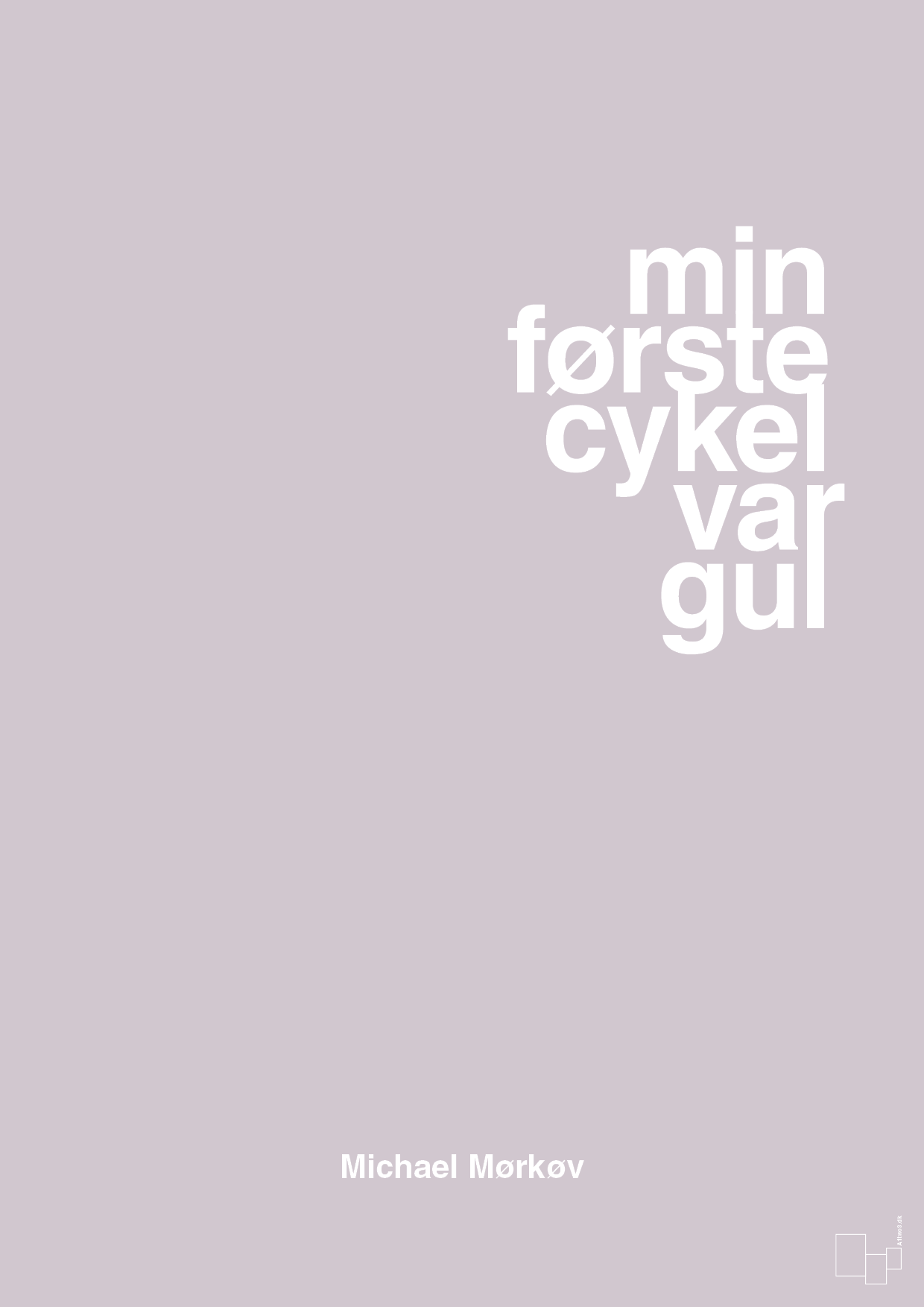 plakat: min første cykel var gul - dusty lilac-Cykling-A1two3