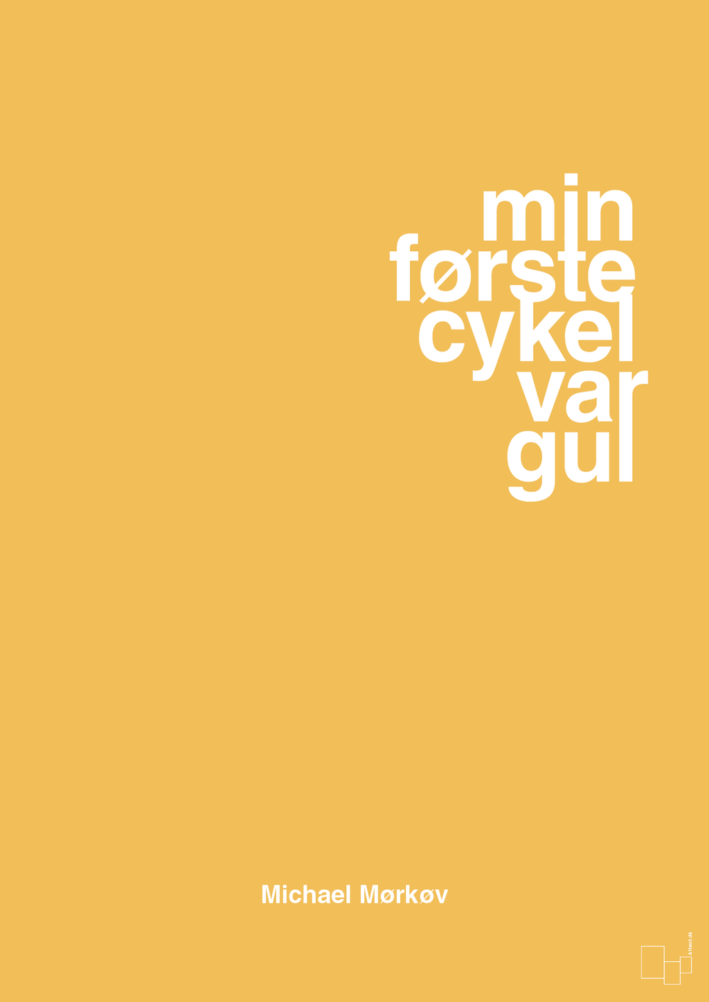 plakat: min første cykel var gul - honeycomb-Cykling-A1two3