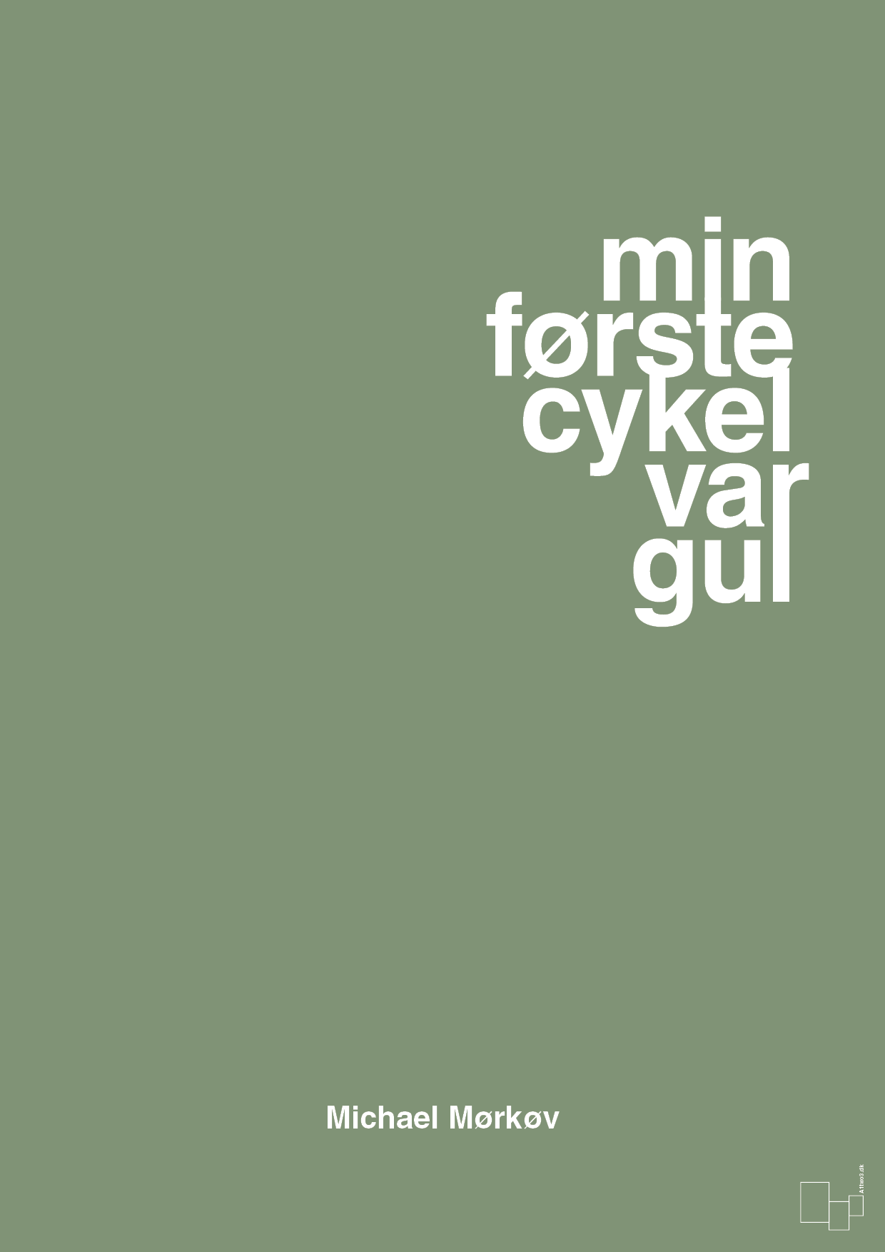 plakat: min første cykel var gul - jade-Cykling-A1two3