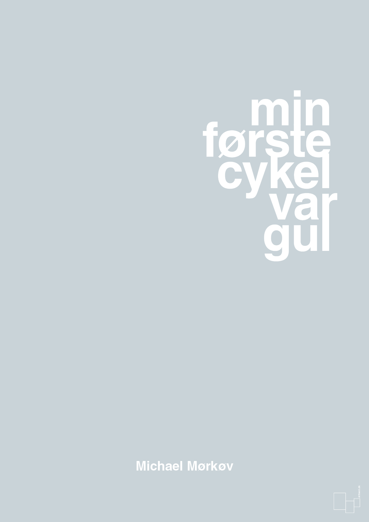 plakat: min første cykel var gul - light drizzle-Cykling-A1two3