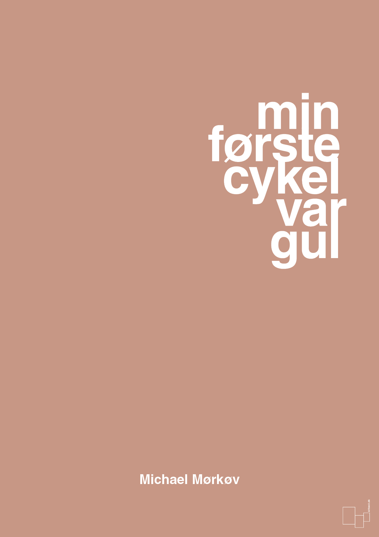 plakat: min første cykel var gul - powder-Cykling-A1two3