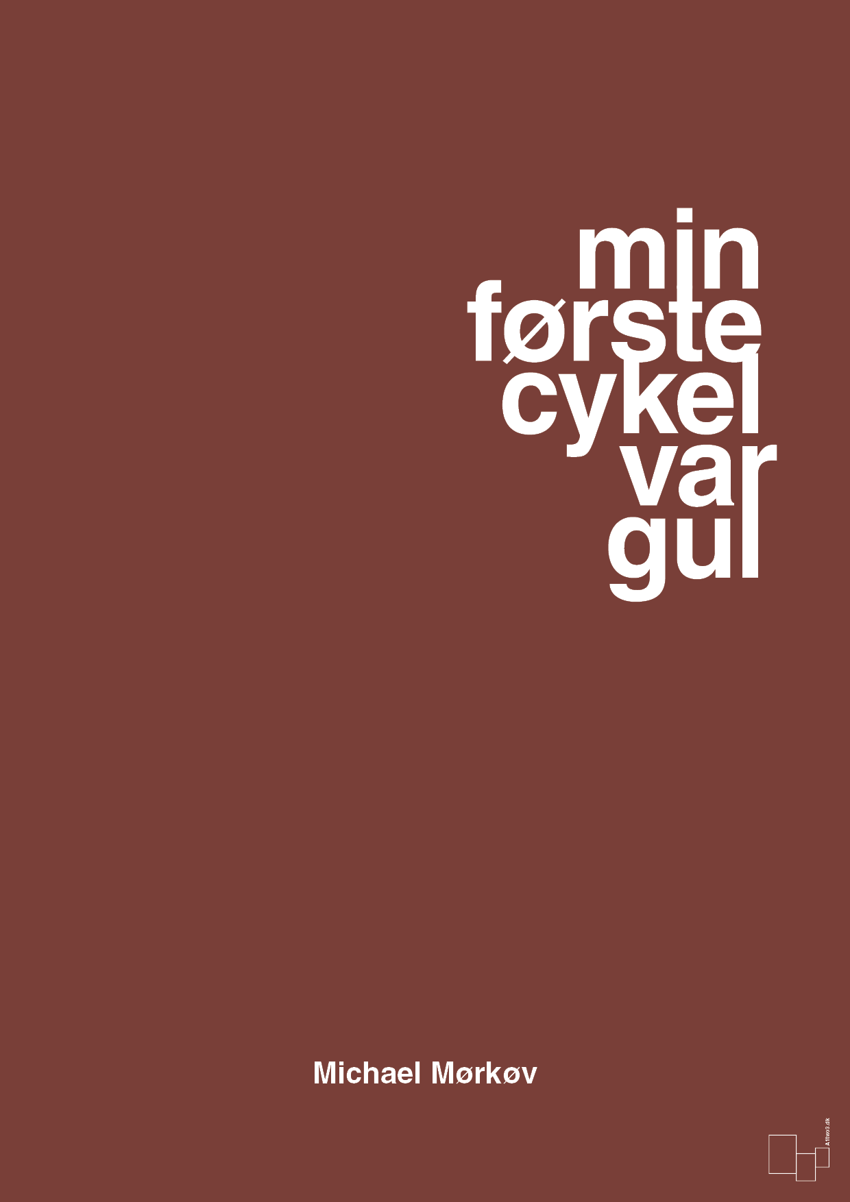 plakat: min første cykel var gul - red pepper-Cykling-A1two3
