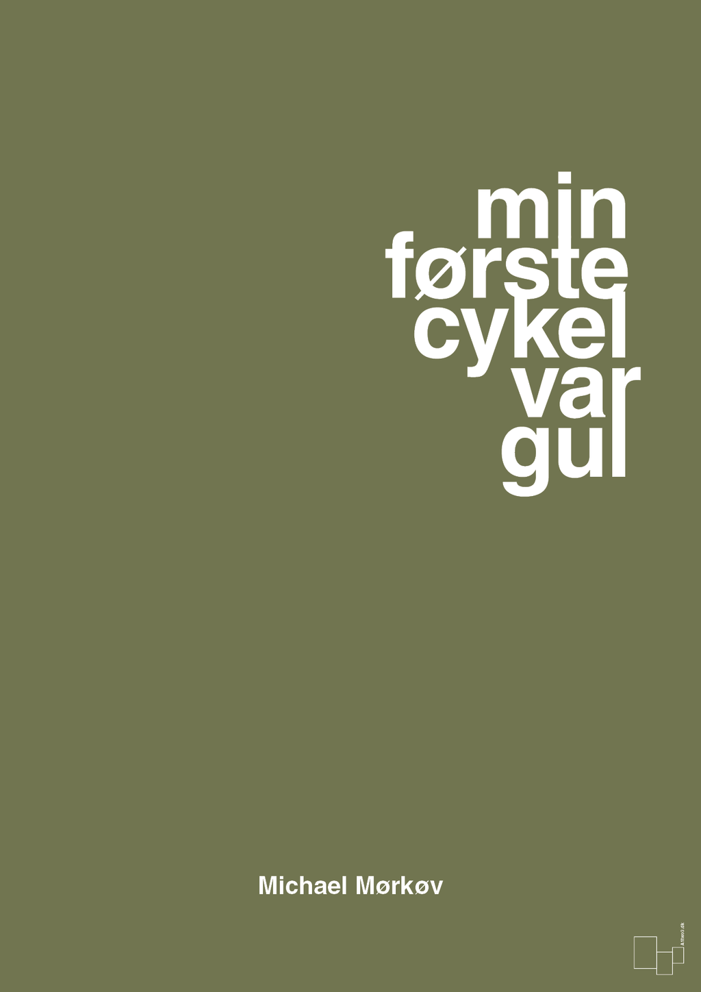 plakat: min første cykel var gul - secret meadow-Cykling-A1two3