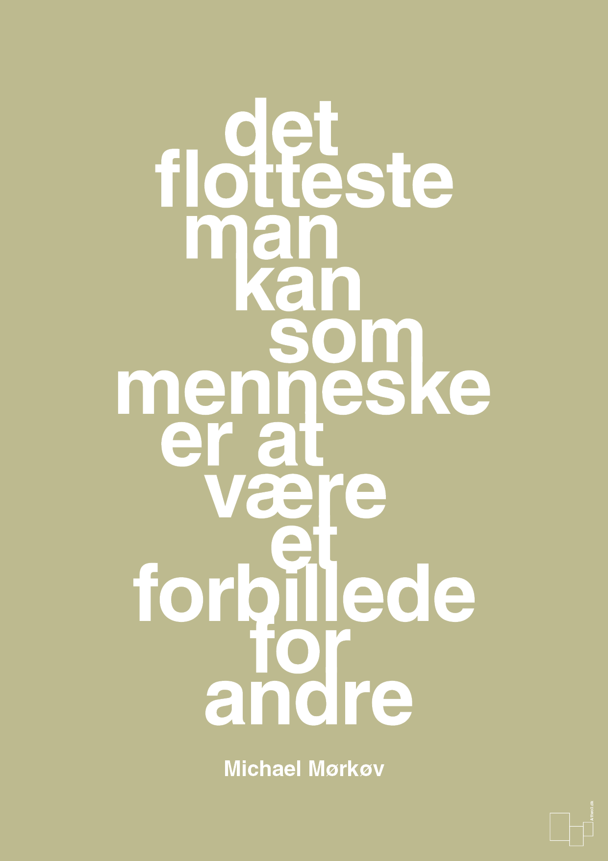 plakat: det flotteste man kan som menneske er at være et forbillede for andre - back to nature-Cykling-A1two3