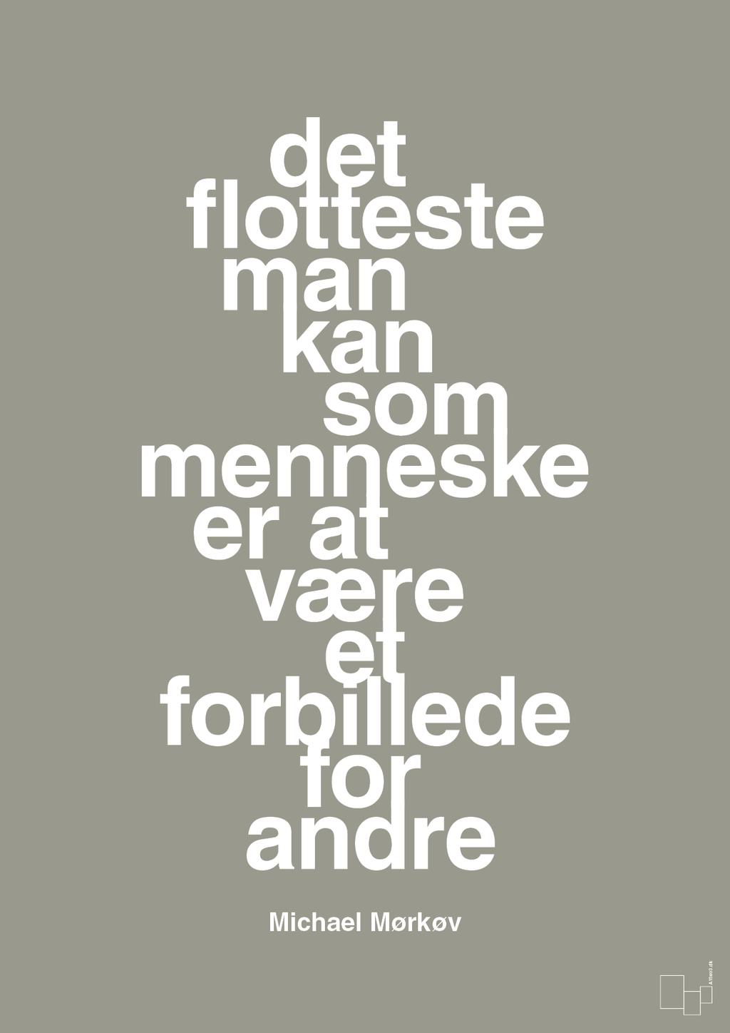 plakat: det flotteste man kan som menneske er at være et forbillede for andre - battleship gray-Cykling-A1two3
